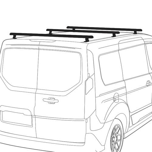 Vantech Ford Transit Connect 2014+ - 3 Bar Aluminum Ladder Racks J1203